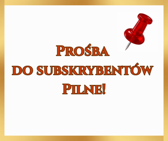 Prośba do subskrybentów