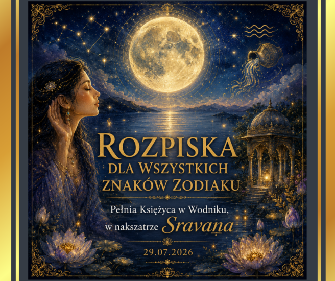 Pełnia Księżyca w Wodniku, nakszatra Śravana – Rozpiska dla wszystkich znaków zodiaku